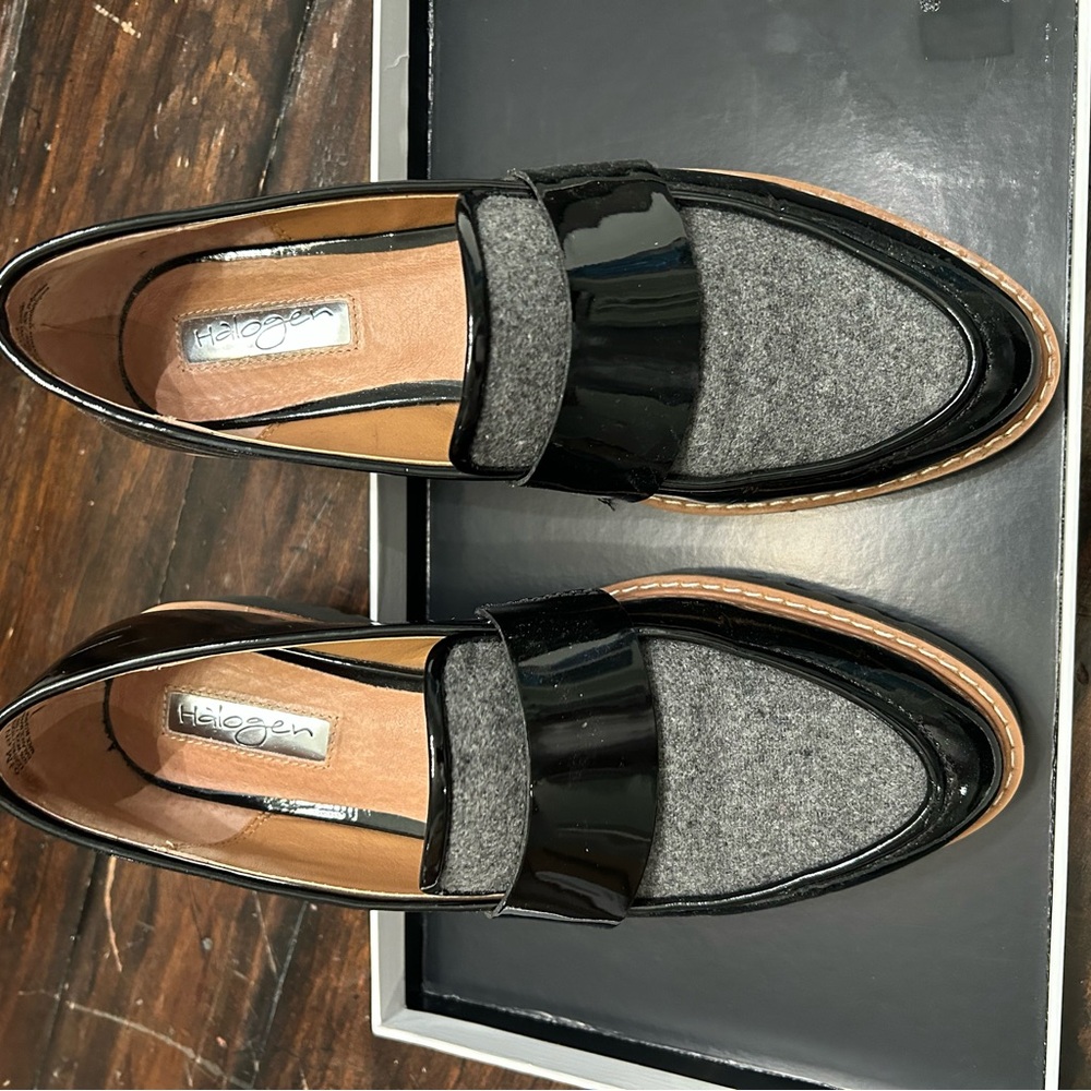 Halogen Black and Gray Men's Loafers